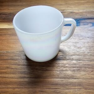 Federal Glass Moon Glow White Iridescent Stacking Mug